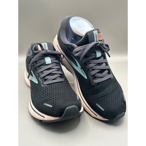 Brooks Ghost 14 Womens Running Athletic Shoes Black Pink Size 7.5 Supportive - Picture 1 of 8